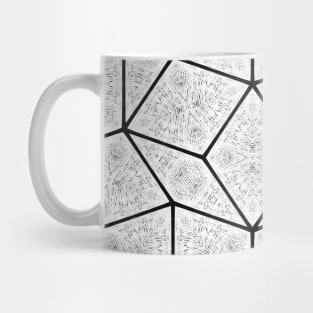 Black and white geometrical pattern Mug